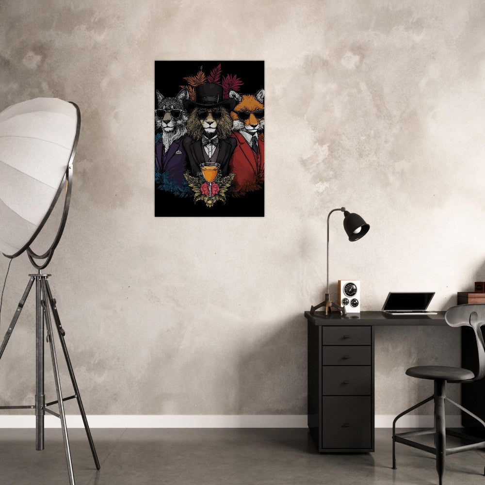 Suited Fox, Wolf & Lion Canvas - ROMAG Store