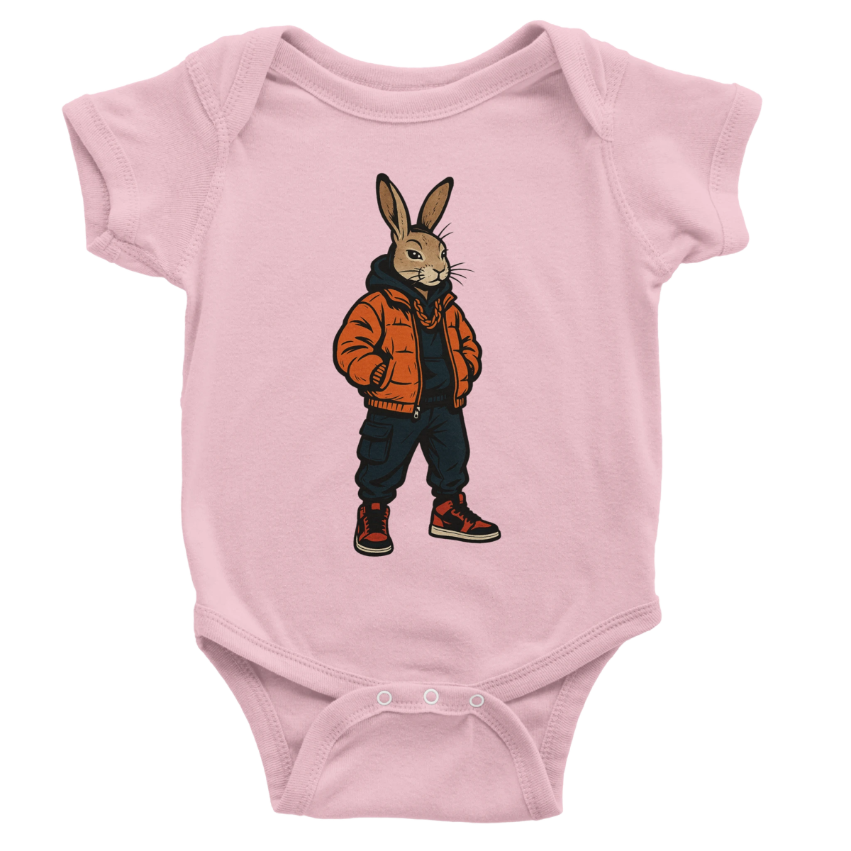 Cool Rabbit Urban Streetwear Baby Short Sleeve Bodysuit - ROMAG Store