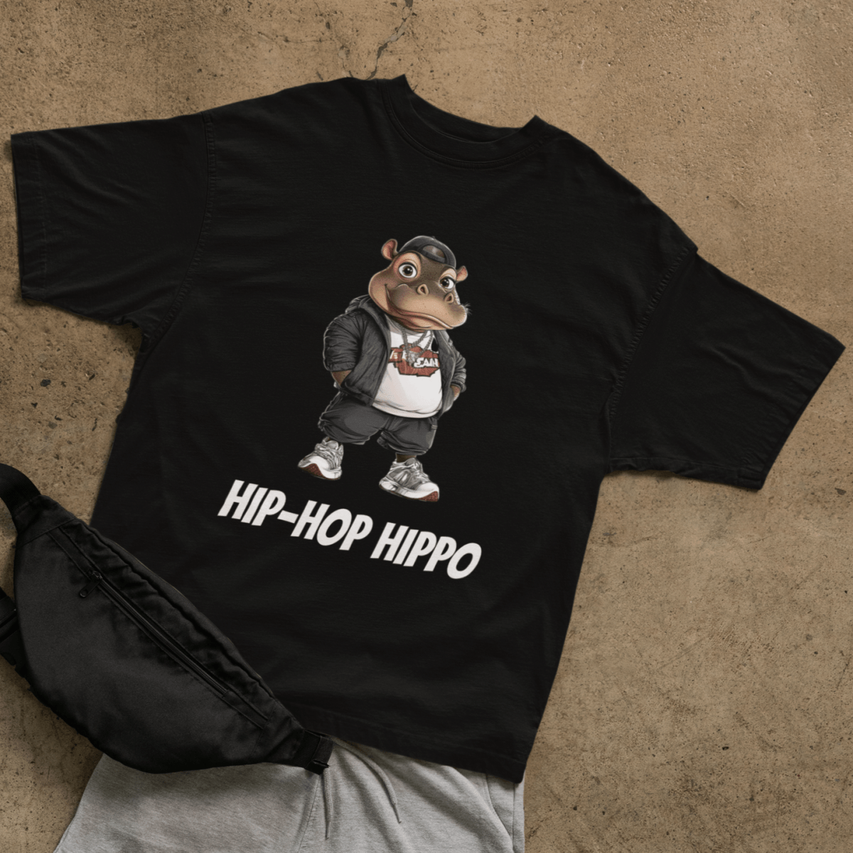 Hip - hop Hippo T-shirt - ROMAG Store