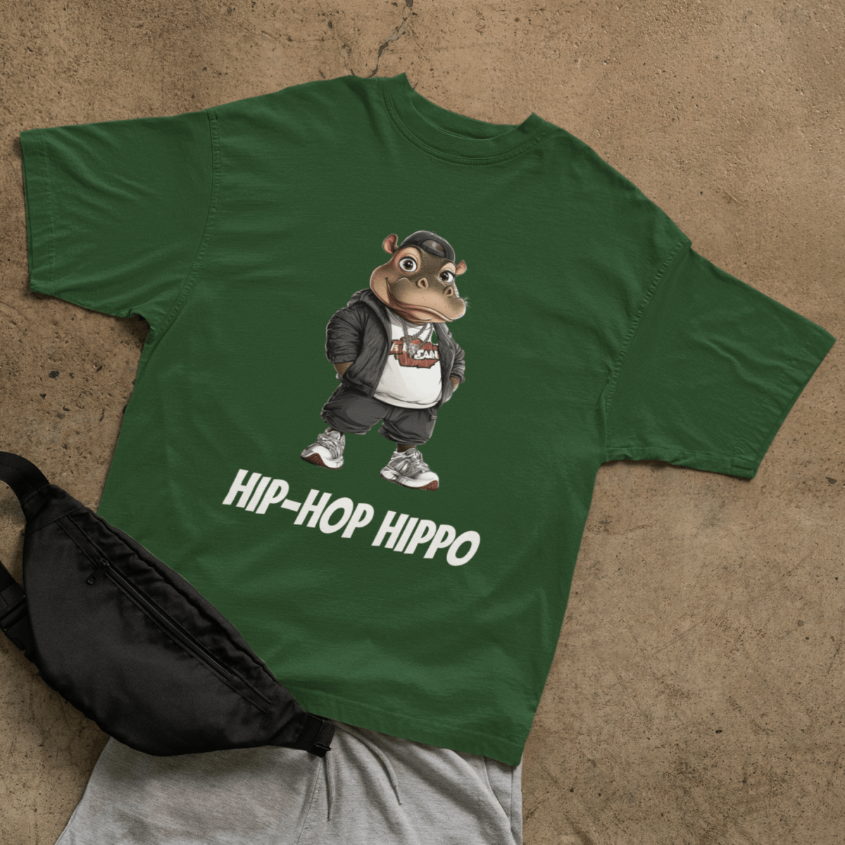Hip - hop Hippo T-shirt - ROMAG Store