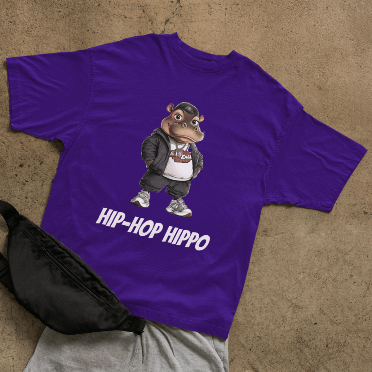 Hip - hop Hippo T-shirt - ROMAG Store