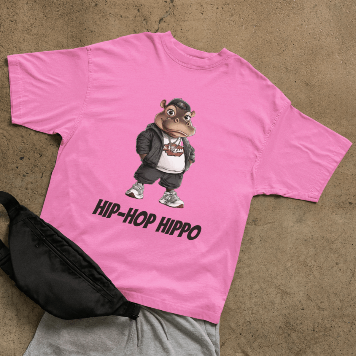 Hip - hop Hippo T-shirt - ROMAG Store