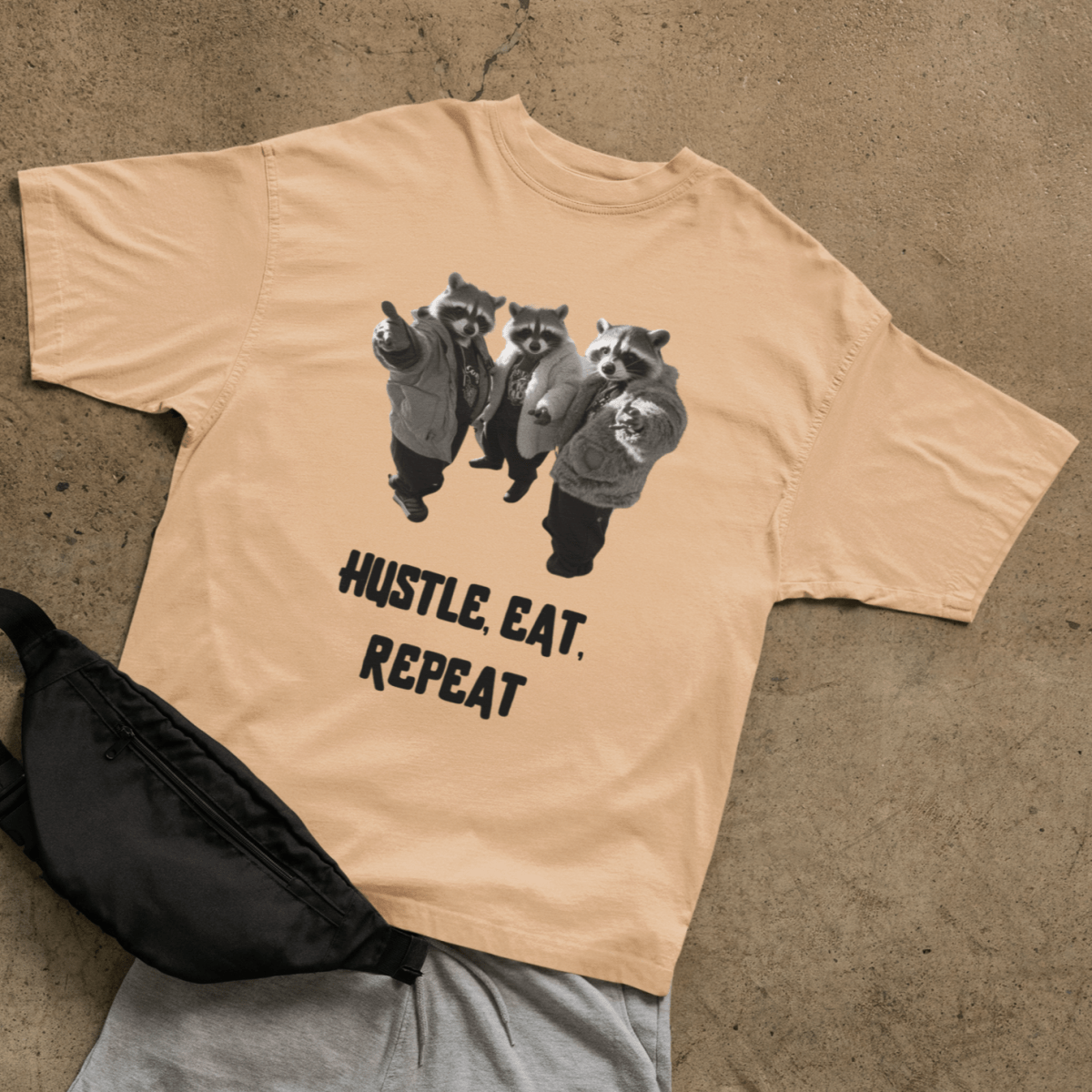 Hustle, eat, repeat T-shirt - ROMAG Store