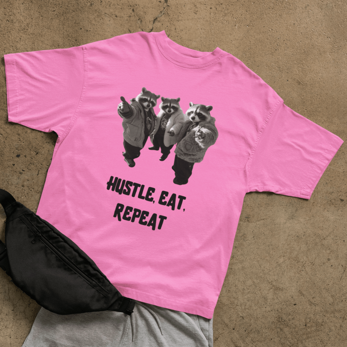 Hustle, eat, repeat T-shirt - ROMAG Store