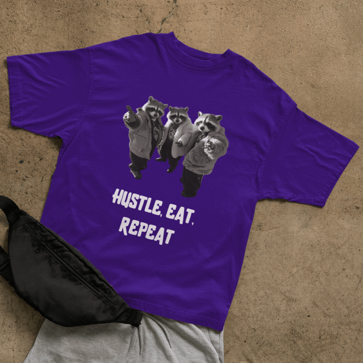 Hustle, eat, repeat T-shirt - ROMAG Store