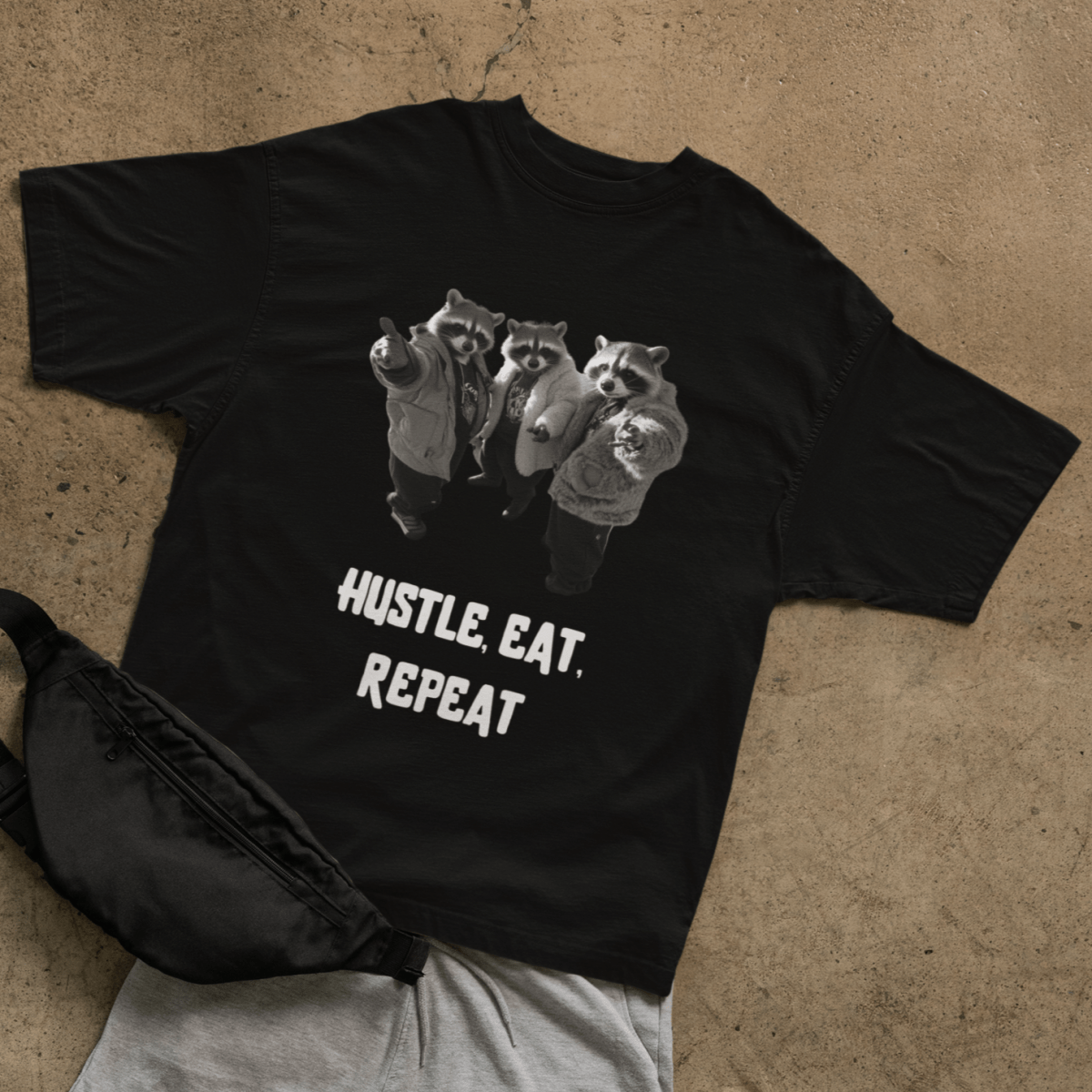 Hustle, eat, repeat T-shirt - ROMAG Store