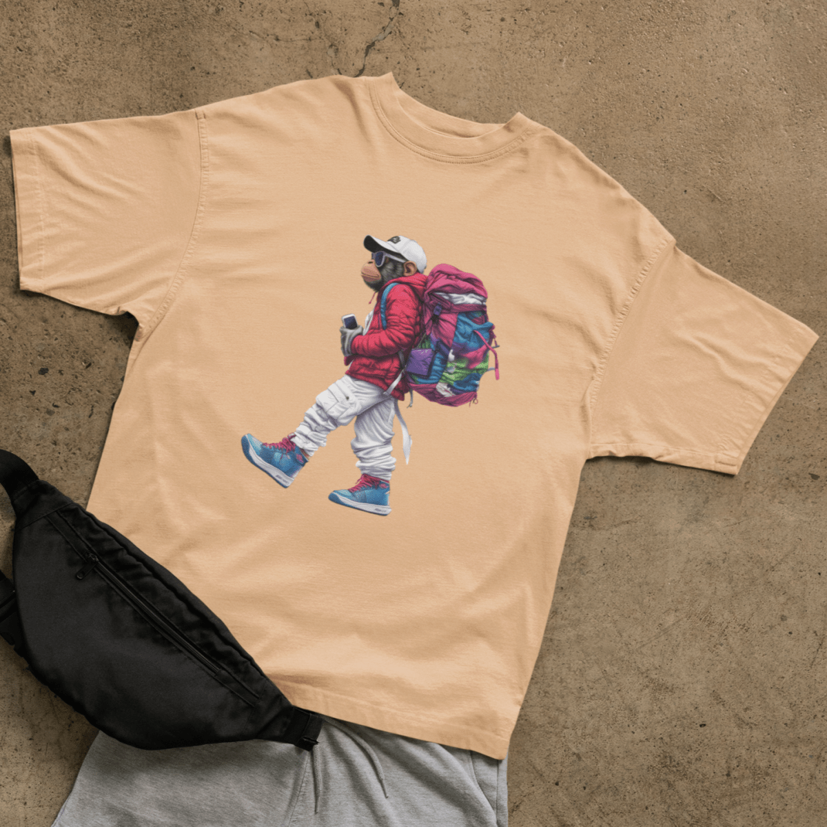 Traveler Monkey T-shirt - ROMAG Store