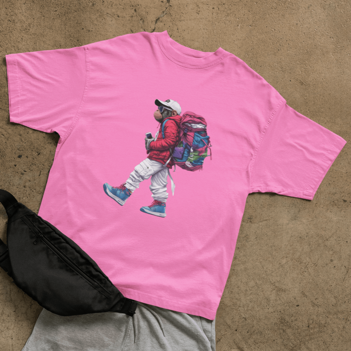 Traveler Monkey T-shirt - ROMAG Store