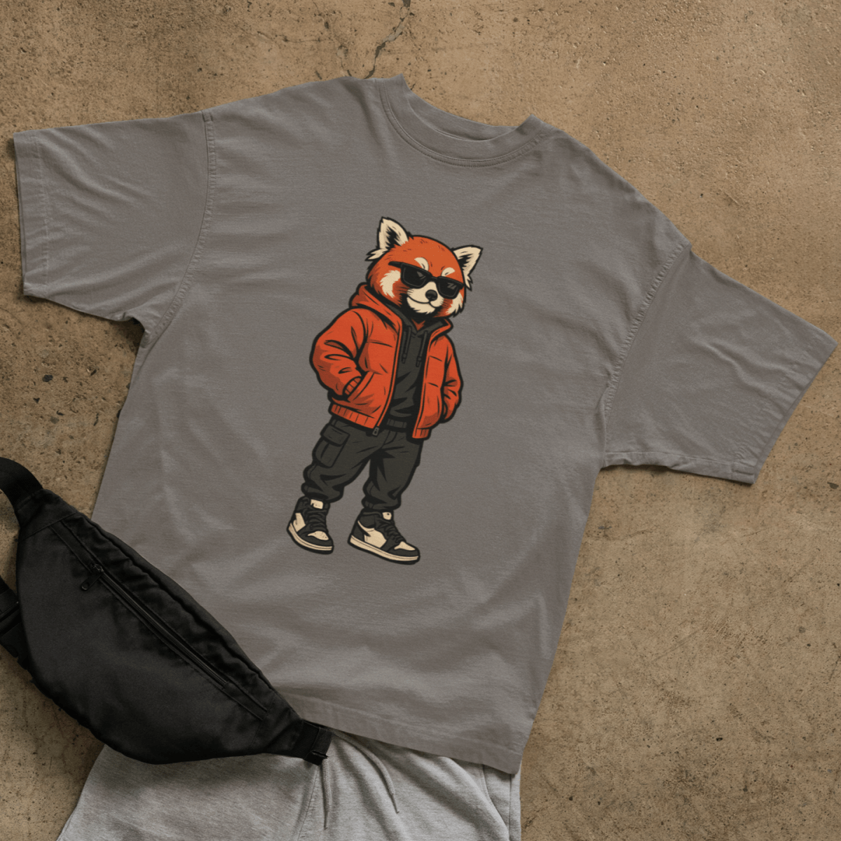 Street Red Panda T-shirt - ROMAG Store