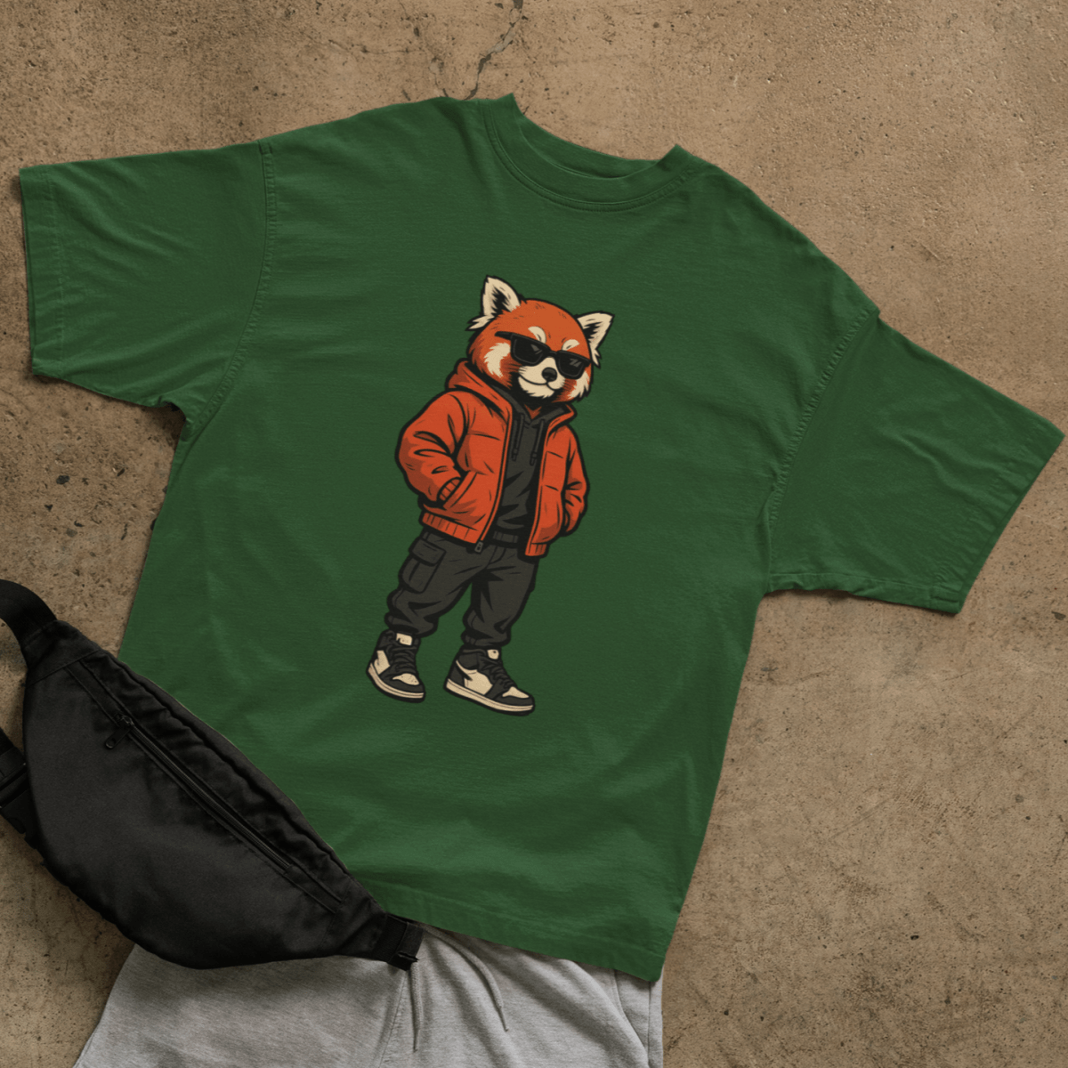 Street Red Panda T-shirt - ROMAG Store