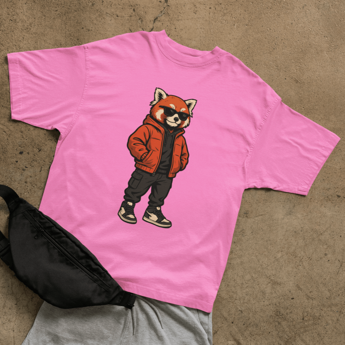 Street Red Panda T-shirt - ROMAG Store