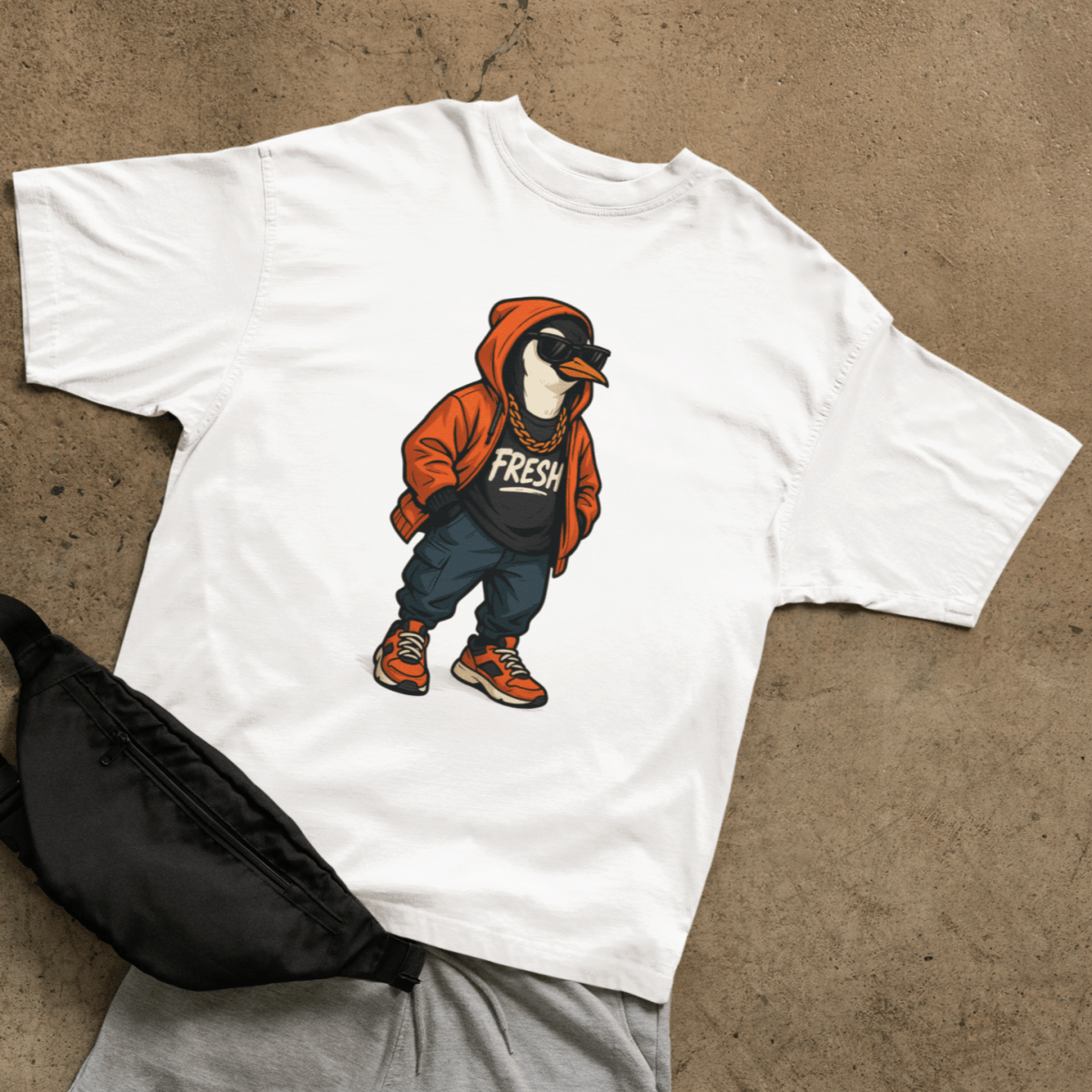 Street Penguin T-shirt - ROMAG Store