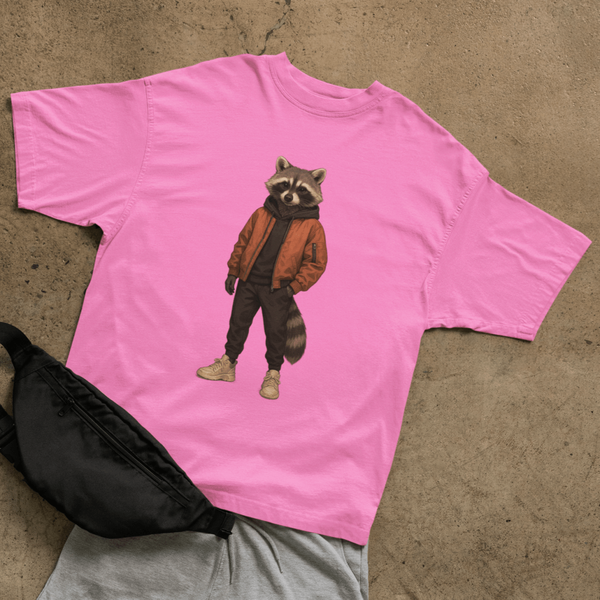 Street Raccoon T-shirt - ROMAG Store
