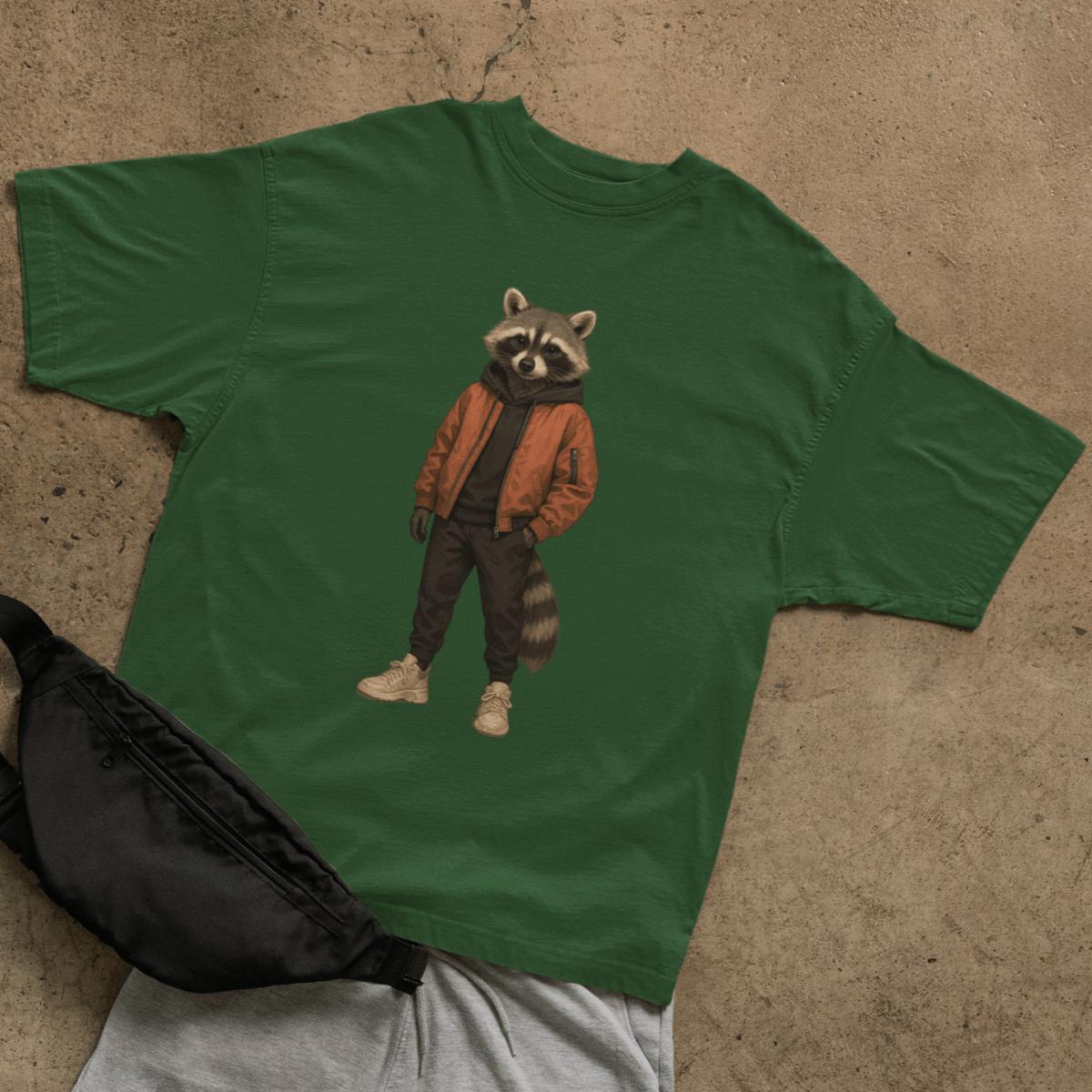 Street Raccoon T-shirt - ROMAG Store