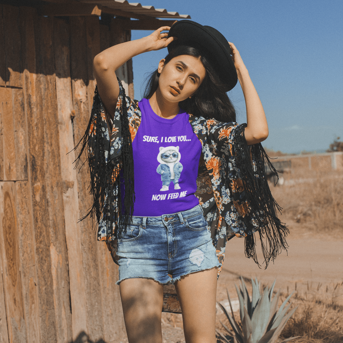 Cat love T-shirt - ROMAG Store