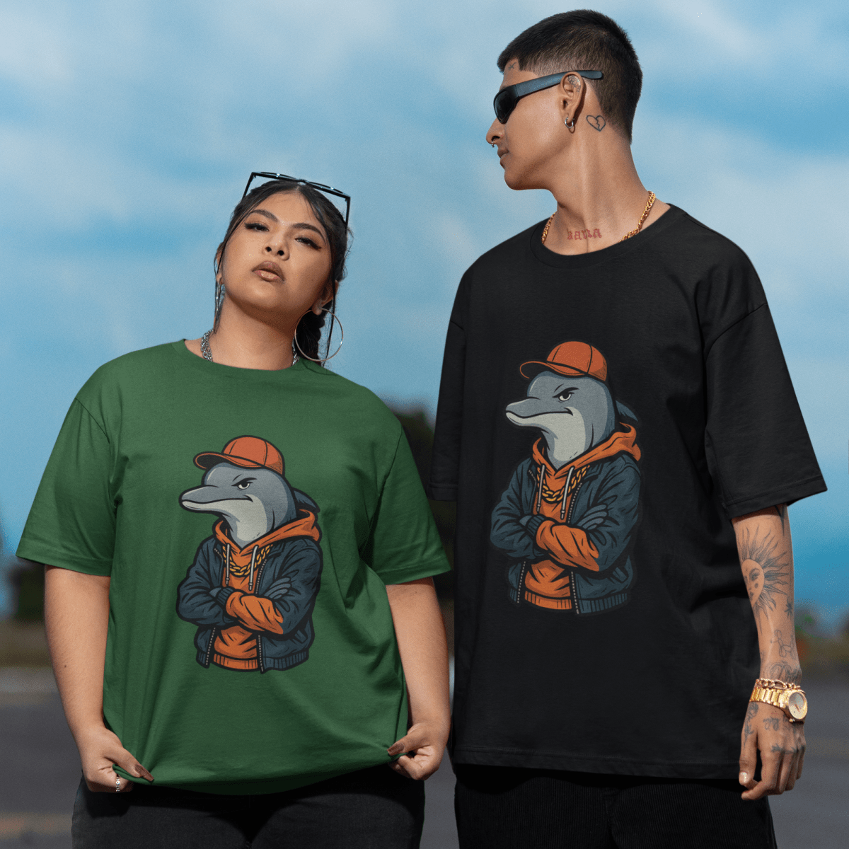 Street Dolphin T-shirt - ROMAG Store
