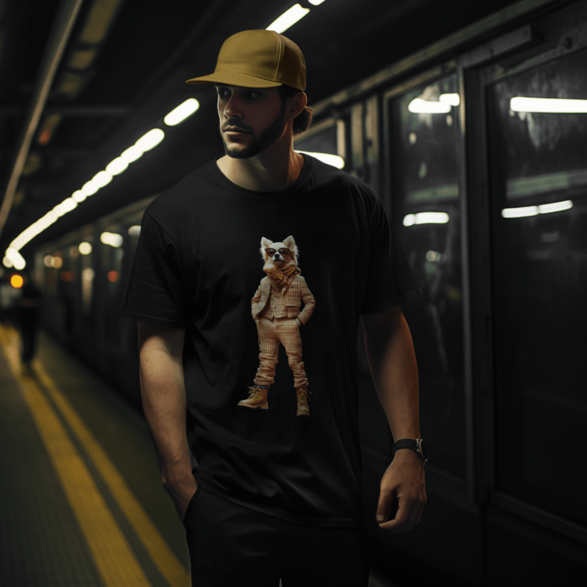 Dog in suit T-shirt - ROMAG Store