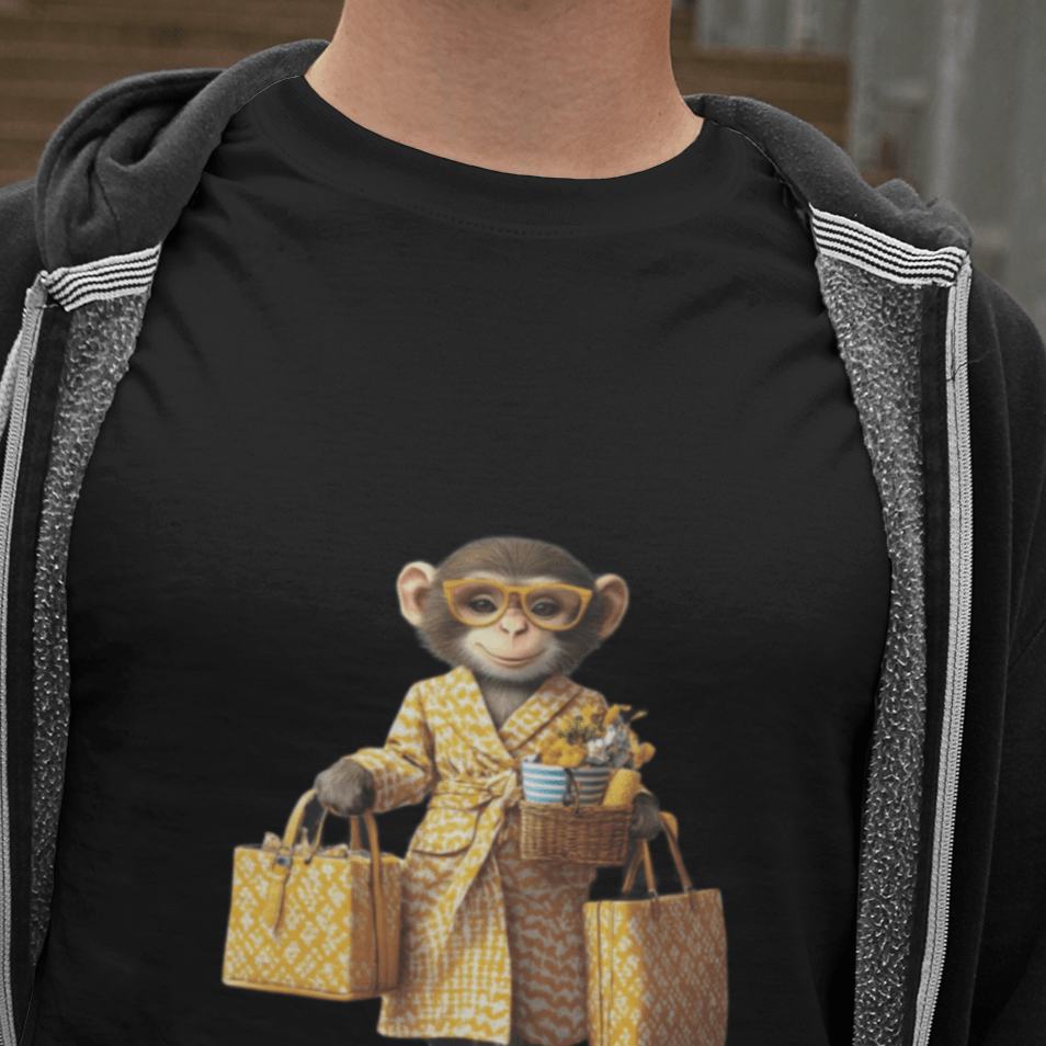 Elegant Lady Monkey T-shirt - ROMAG Store