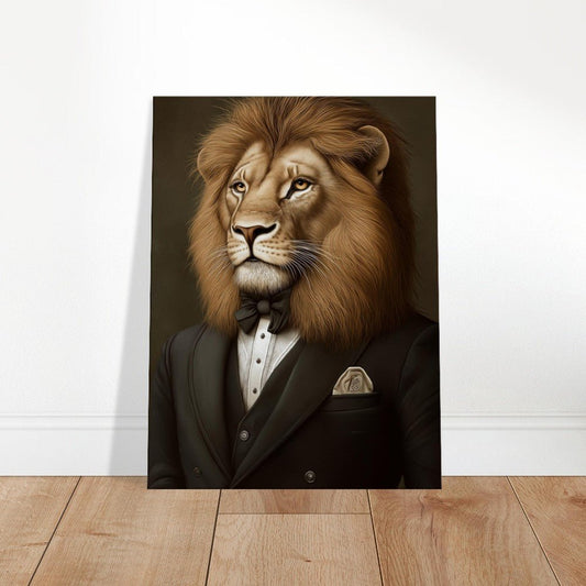 Luxury Lion in Suit Canvas - ROMAG Store