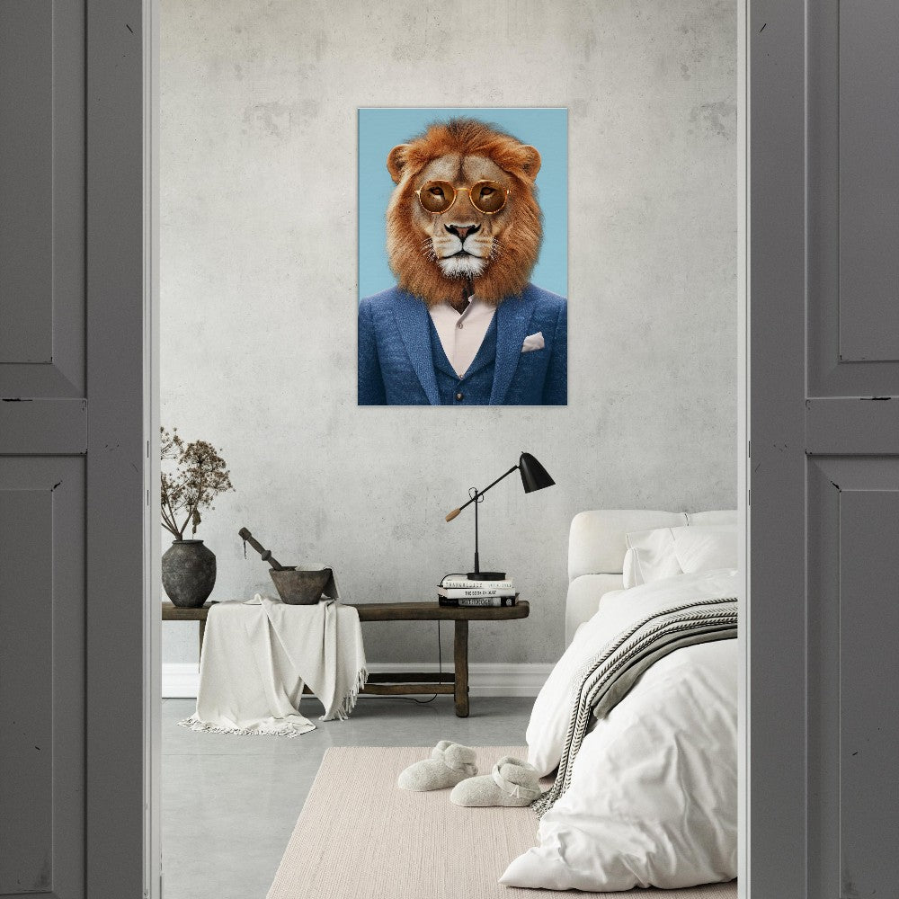 Suave Lion in Suit Canvas - ROMAG Store