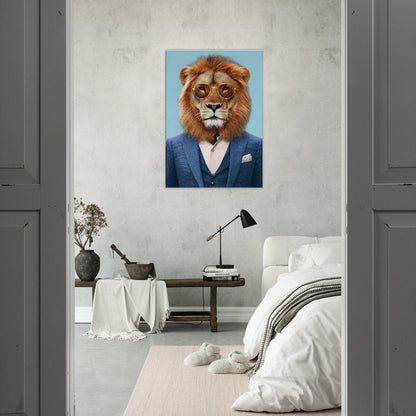 Suave Lion in Suit Canvas - ROMAG Store
