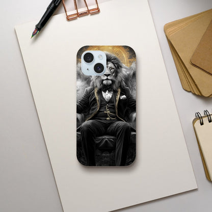 Regal Lion in Tuxedo iPhone Tough Case - ROMAG Store