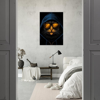 Undercover Cat Canvas Wall Art - ROMAG Store