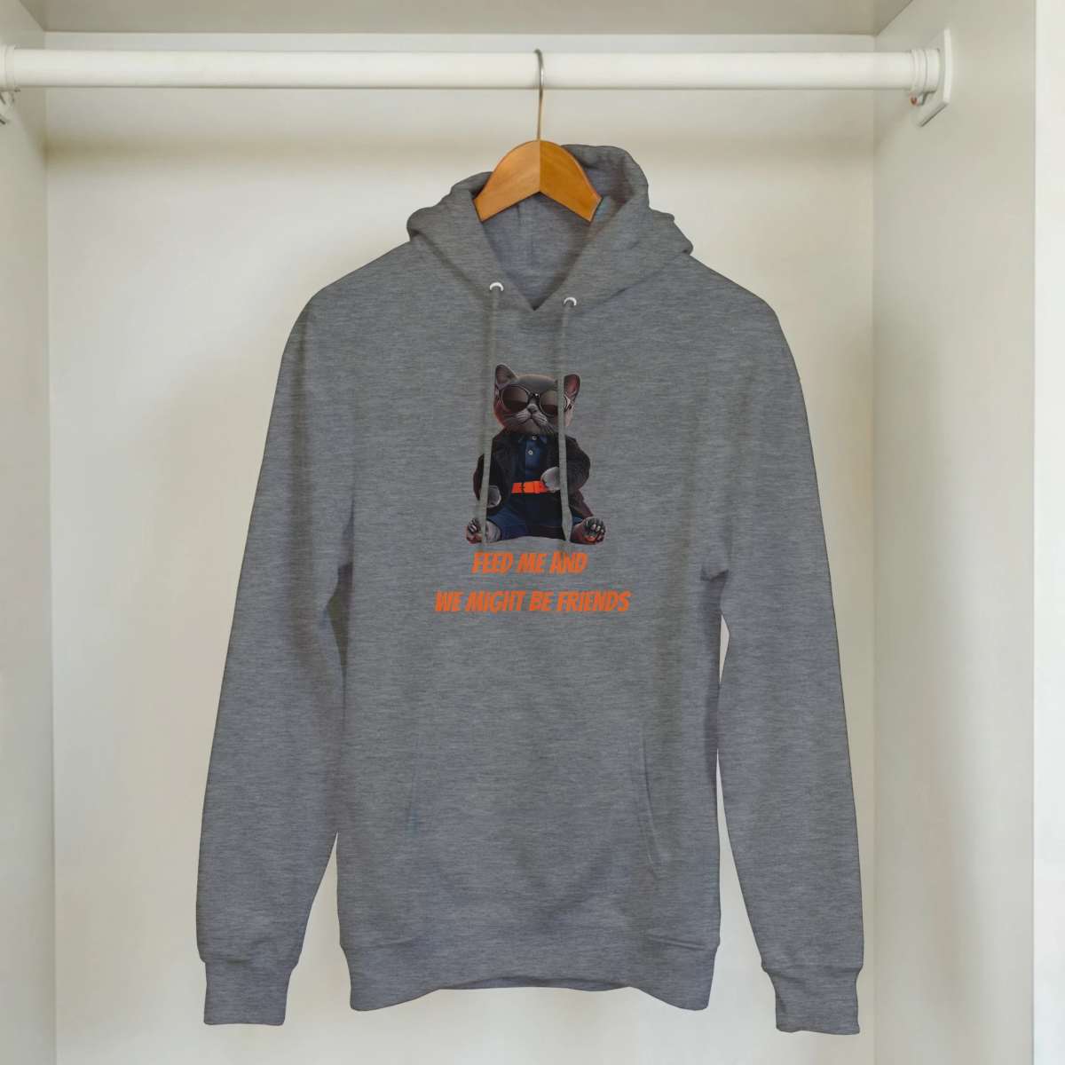 Sassy Cat 'Feed Me' Hoodie - ROMAG Store
