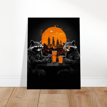 Urban Raccoon Squad Canvas Art - ROMAG Store