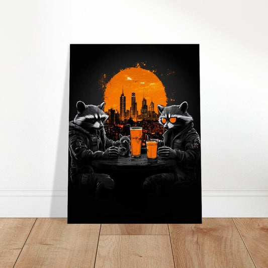 Urban Raccoon Squad Canvas Art - ROMAG Store