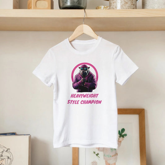 Heavyweight Style Champion Hippo Kids T-shirt - ROMAG Store