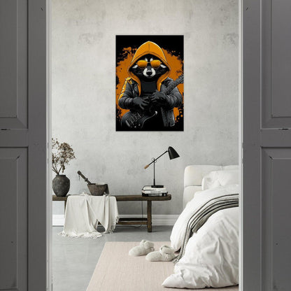 Rockstar Raccoon Canvas Art - ROMAG Store