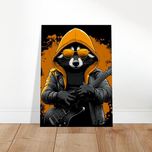 Rockstar Raccoon Canvas Art - ROMAG Store
