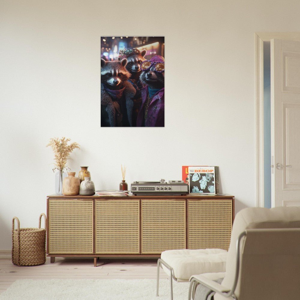 Urban Raccoon Crew Canvas Art - ROMAG Store