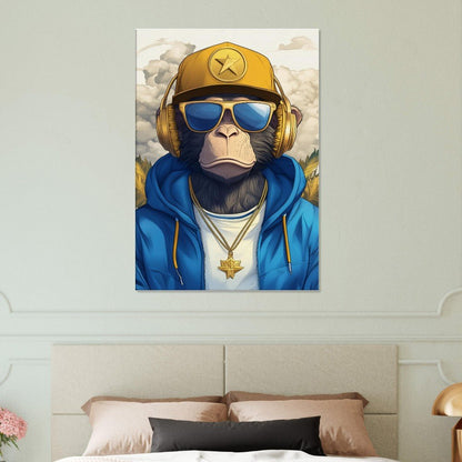 Chimp Cool Canvas Art - ROMAG Store