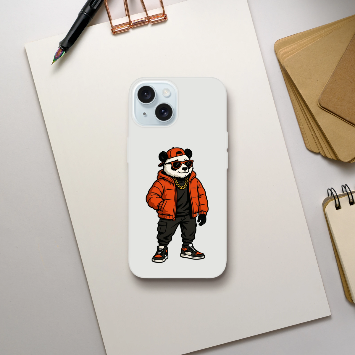 Cool Panda Bear Streetwear iPhone Flexi Case - ROMAG Store