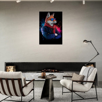 Chic Fox in Shades Canvas Art - ROMAG Store