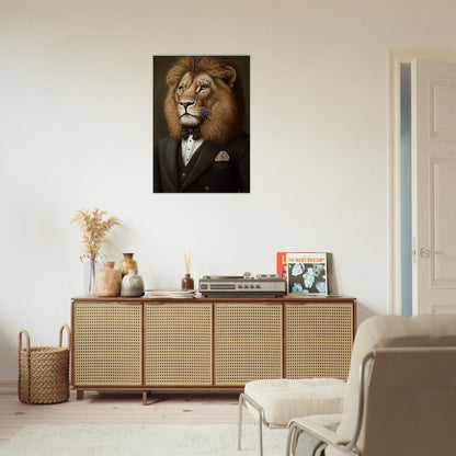 Luxury Lion in Suit Canvas - ROMAG Store