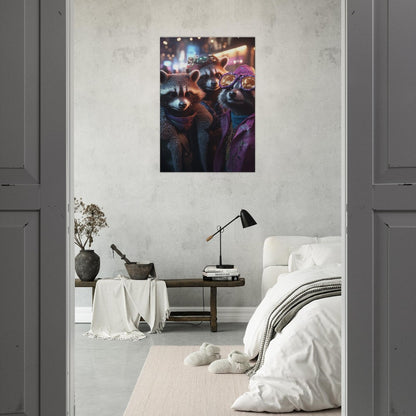 Urban Raccoon Crew Canvas Art - ROMAG Store