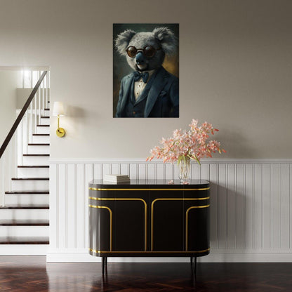 Sophisticated Koala in Suit Canvas Art - ROMAG Store