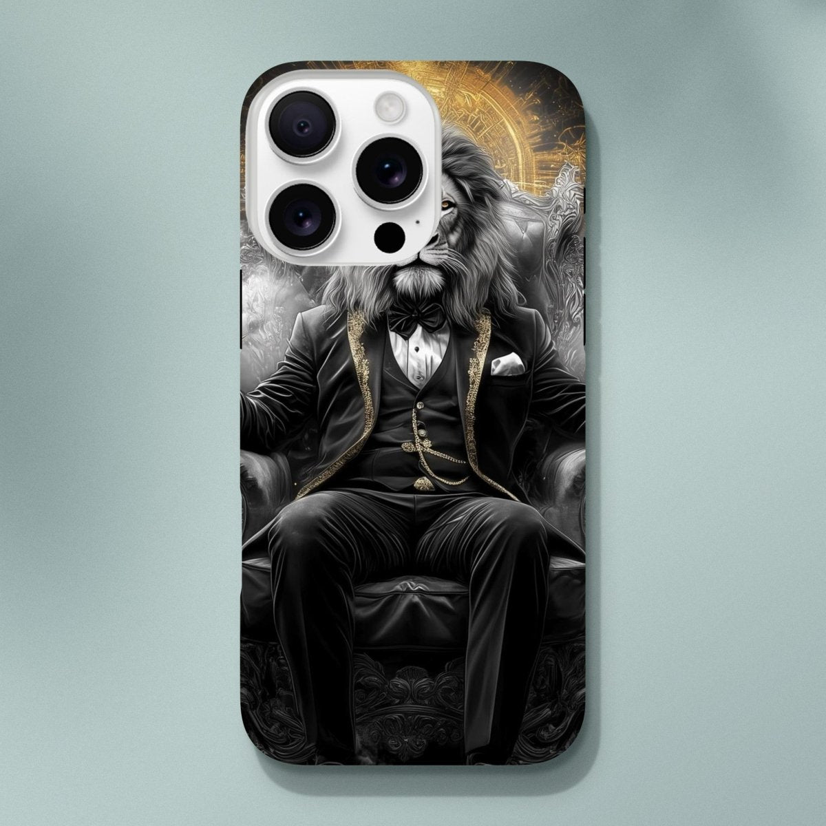 Regal Lion in Tuxedo iPhone Tough Case - ROMAG Store