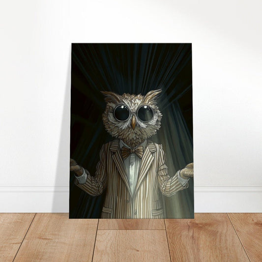 Sophisticated Owl in Suit Canvas - ROMAG Store