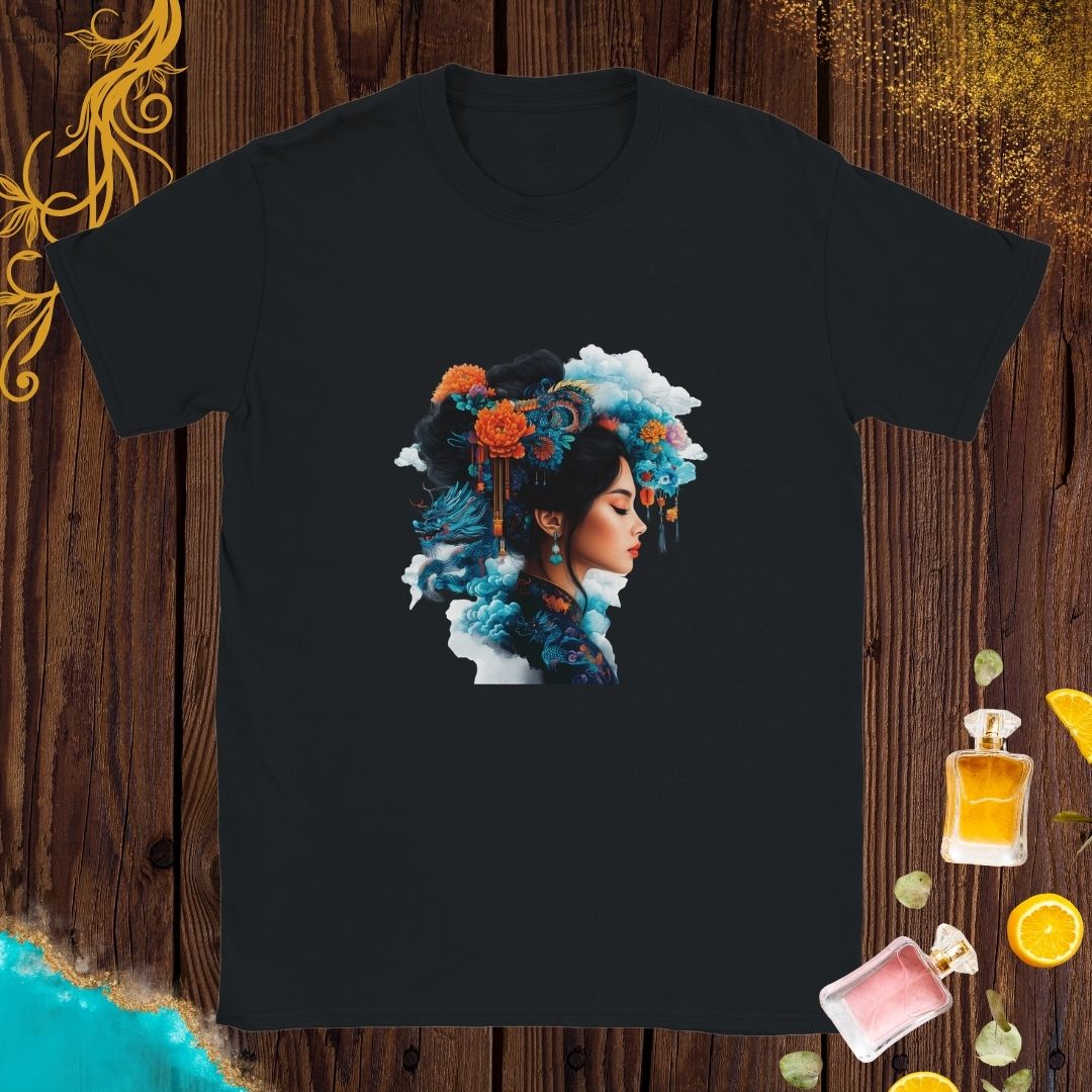 Cultures from around the world T-shirt: Women&Dragon