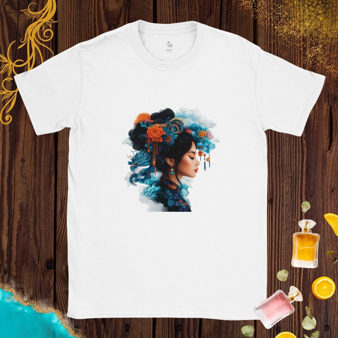 Cultures from around the world T-shirt: Women&Dragon