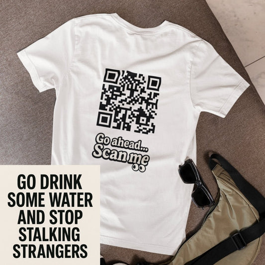 Stop Stalking QR T-shirt - ROMAG Store