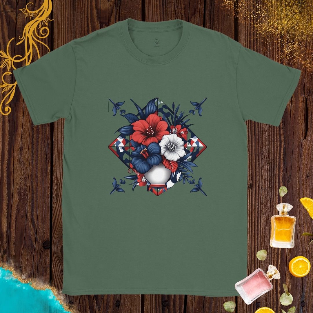 Cultures from around the world T-shirt: Traditional Flowers