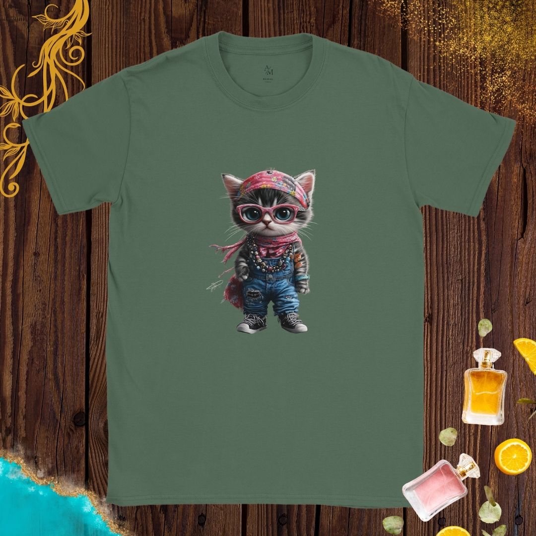 Girl Cat at Animals Fashion Week T-shirt