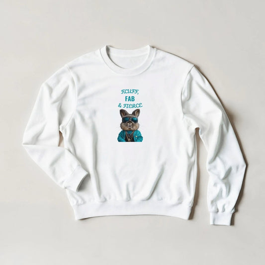 Fluffy, Fab & Fierce Bunny Sweatshirt - ROMAG Store