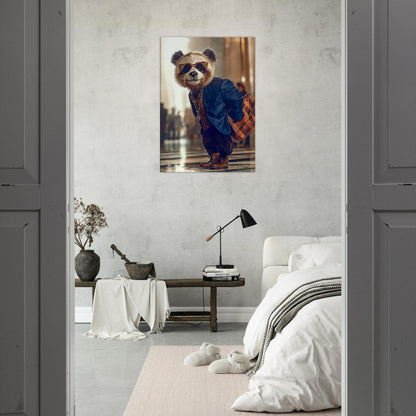 Red Panda in Suit Canvas Art - ROMAG Store