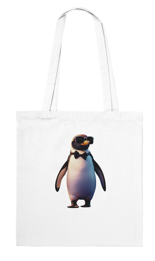 Chic Penguin Bowtie Tote Bag - ROMAG Store